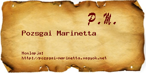 Pozsgai Marinetta névjegykártya